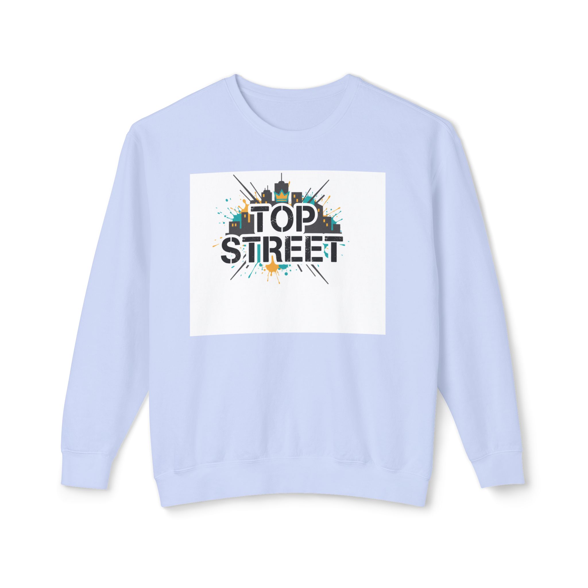 top street crewneck sweatshirt — urban skyline graphic top street crewneck sweatshirt — urban skyline graphic