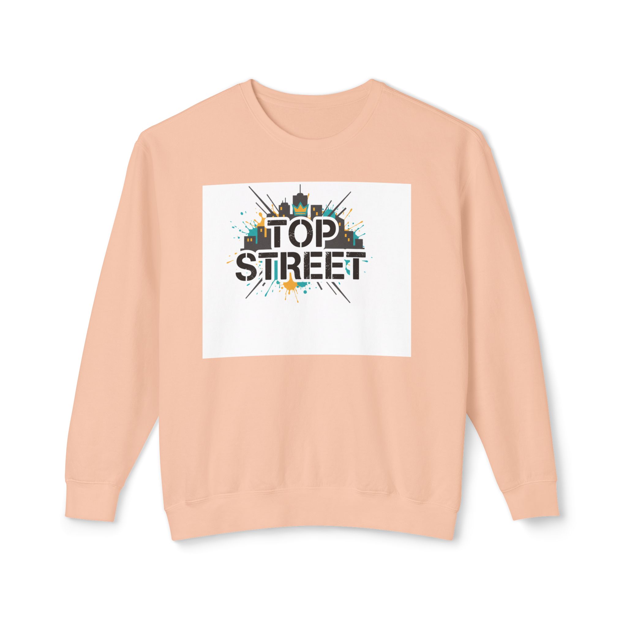 top street crewneck sweatshirt — urban skyline graphic top street crewneck sweatshirt — urban skyline graphic
