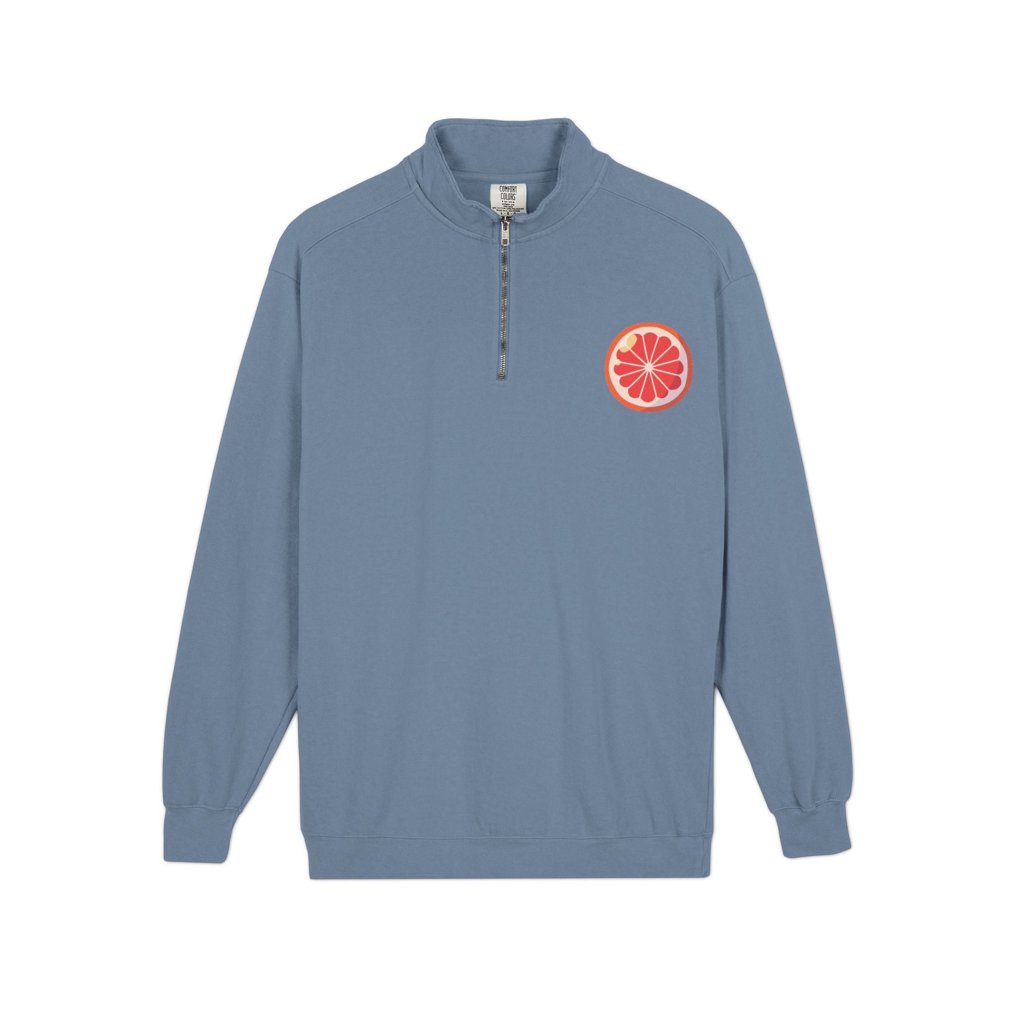 grapefruit patch quarter‑zip sweatshirt grapefruit patch quarter‑zip sweatshirt