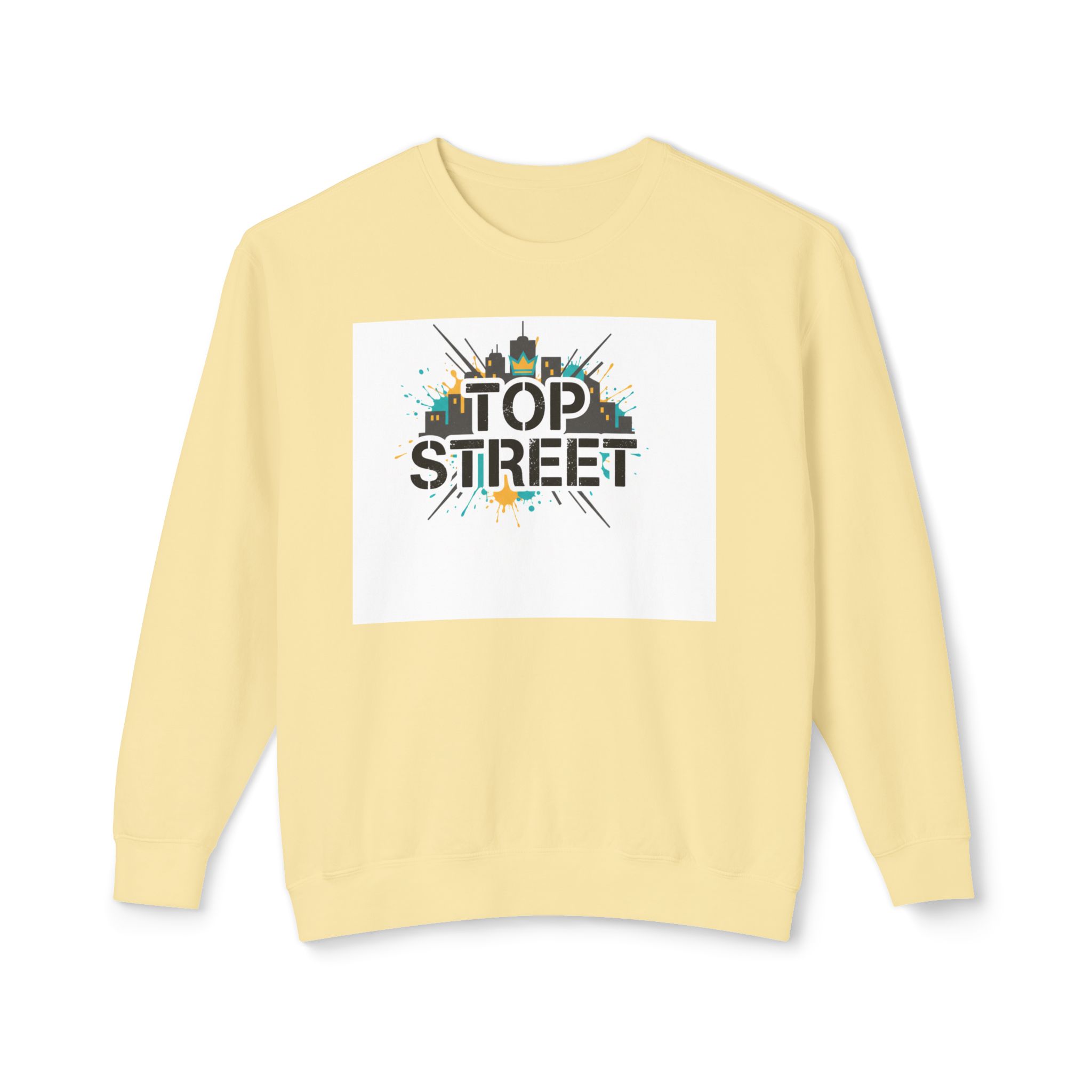 top street crewneck sweatshirt — urban skyline graphic top street crewneck sweatshirt — urban skyline graphic