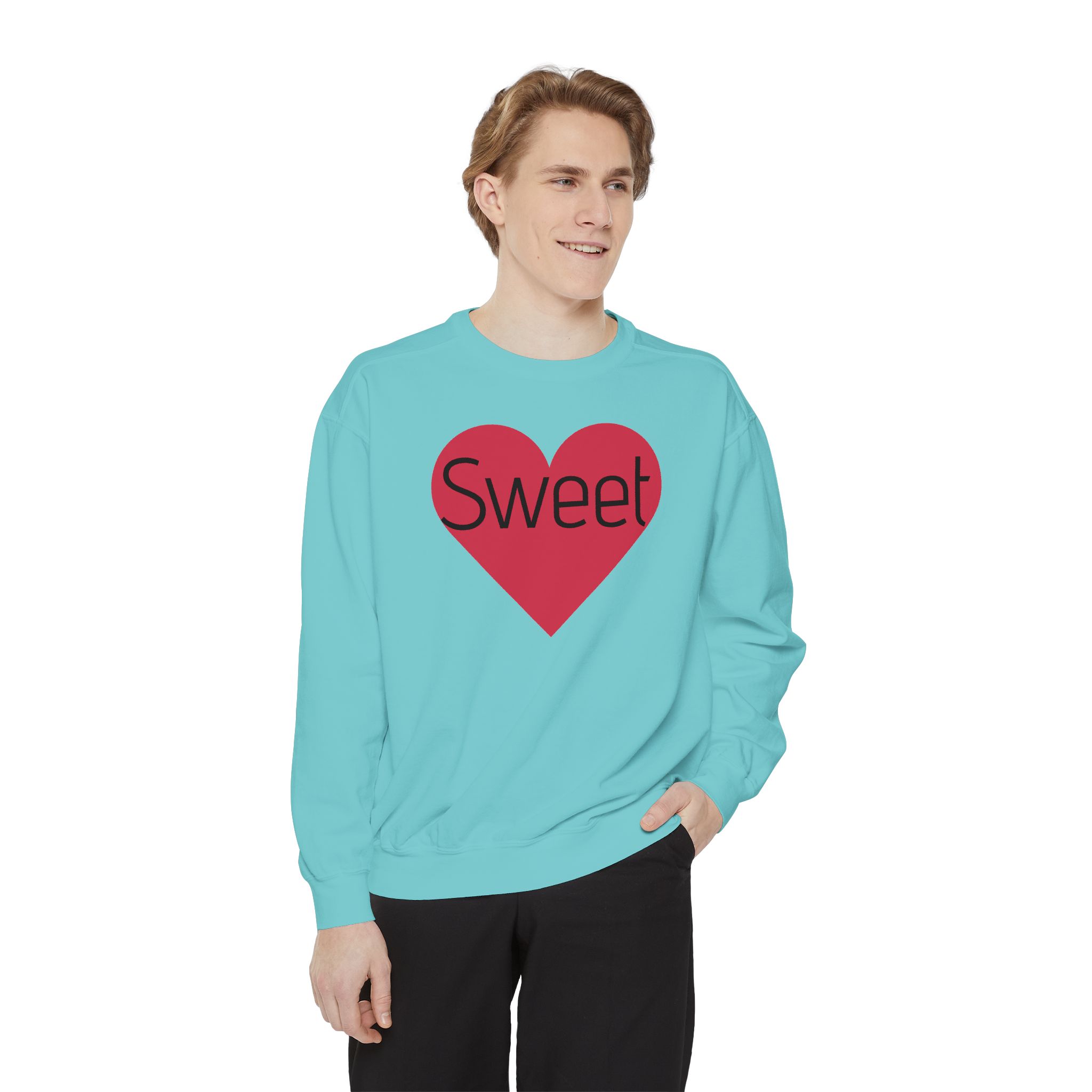 sweatshirt — heart graphic "you are literally the only person i like" — funny valentine's crewneck sweatshirt — heart graphic "you are literally the only person i like" — funny valentine's crewneck