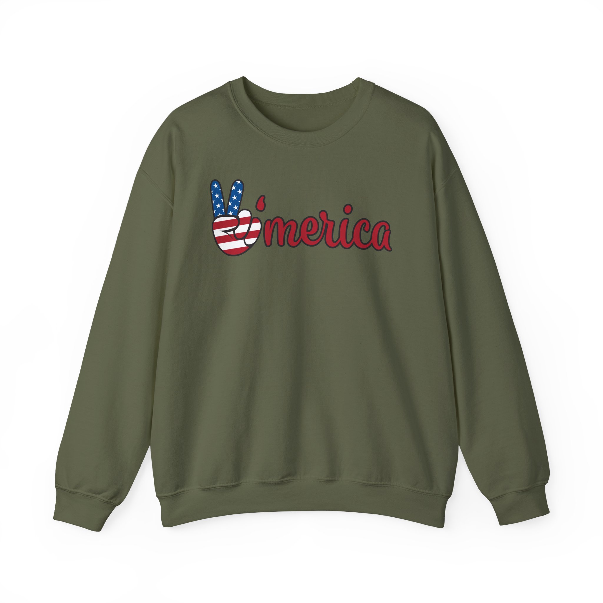 'merica peace sign sweatshirt — patriotic 4th of july crewneck 'merica peace sign sweatshirt — patriotic 4th of july crewneck