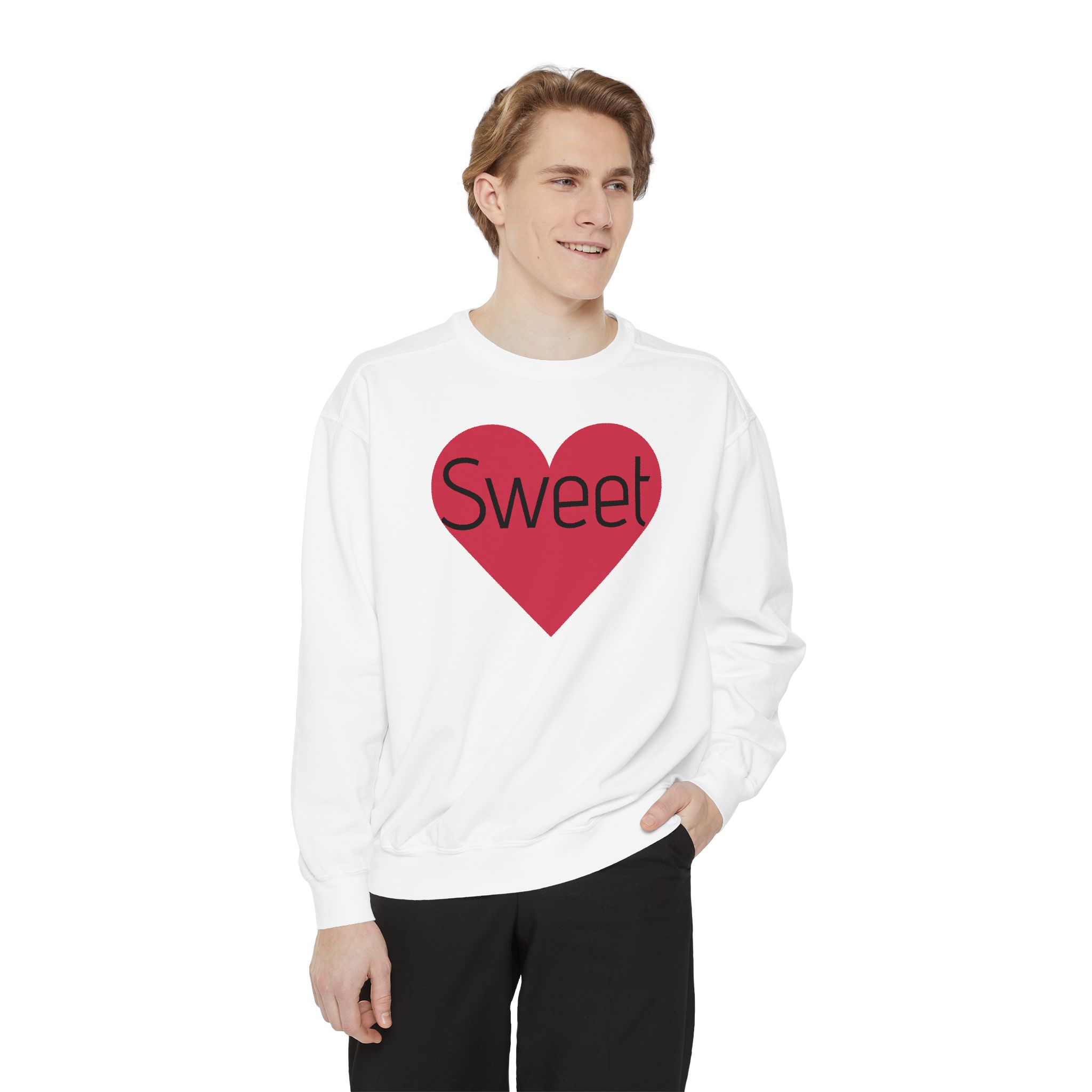 sweatshirt — heart graphic "you are literally the only person i like" — funny valentine's crewneck sweatshirt — heart graphic "you are literally the only person i like" — funny valentine's crewneck