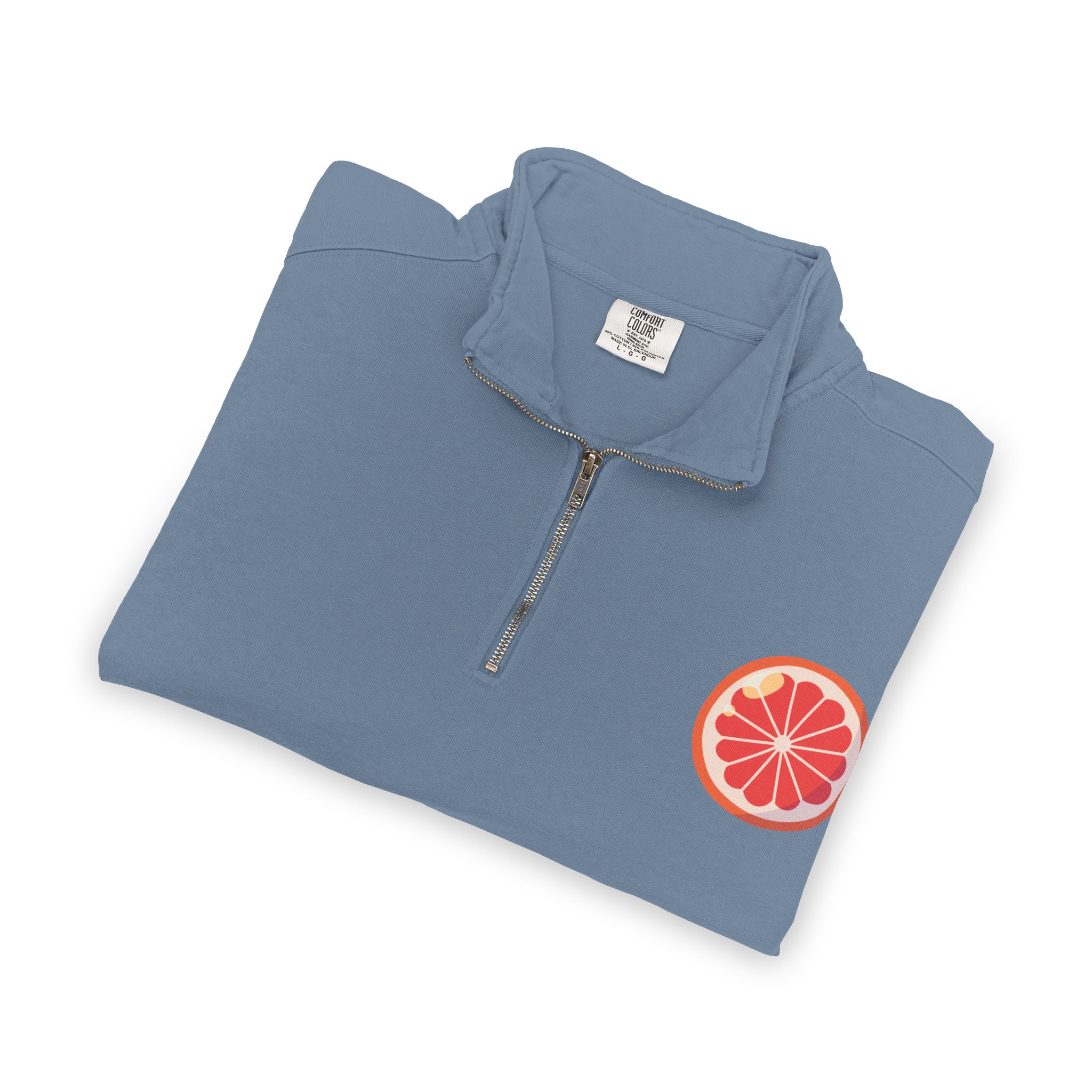 grapefruit patch quarter‑zip sweatshirt grapefruit patch quarter‑zip sweatshirt