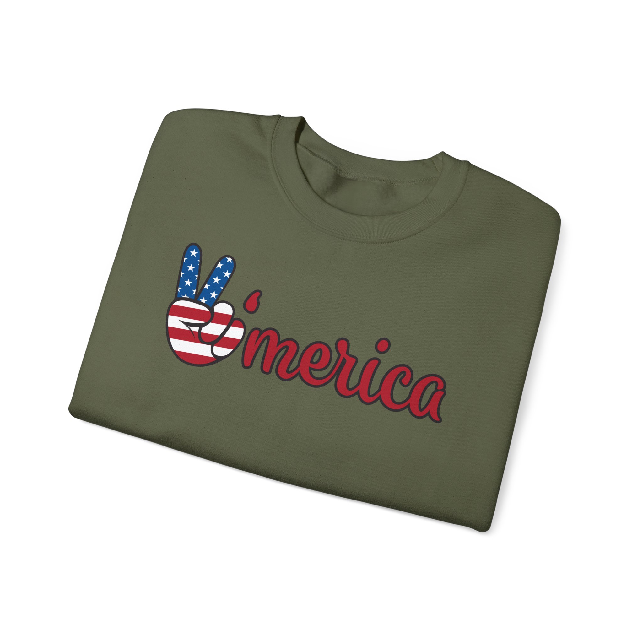 'merica peace sign sweatshirt — patriotic 4th of july crewneck 'merica peace sign sweatshirt — patriotic 4th of july crewneck