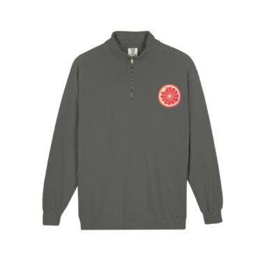 grapefruit patch quarter‑zip sweatshirt