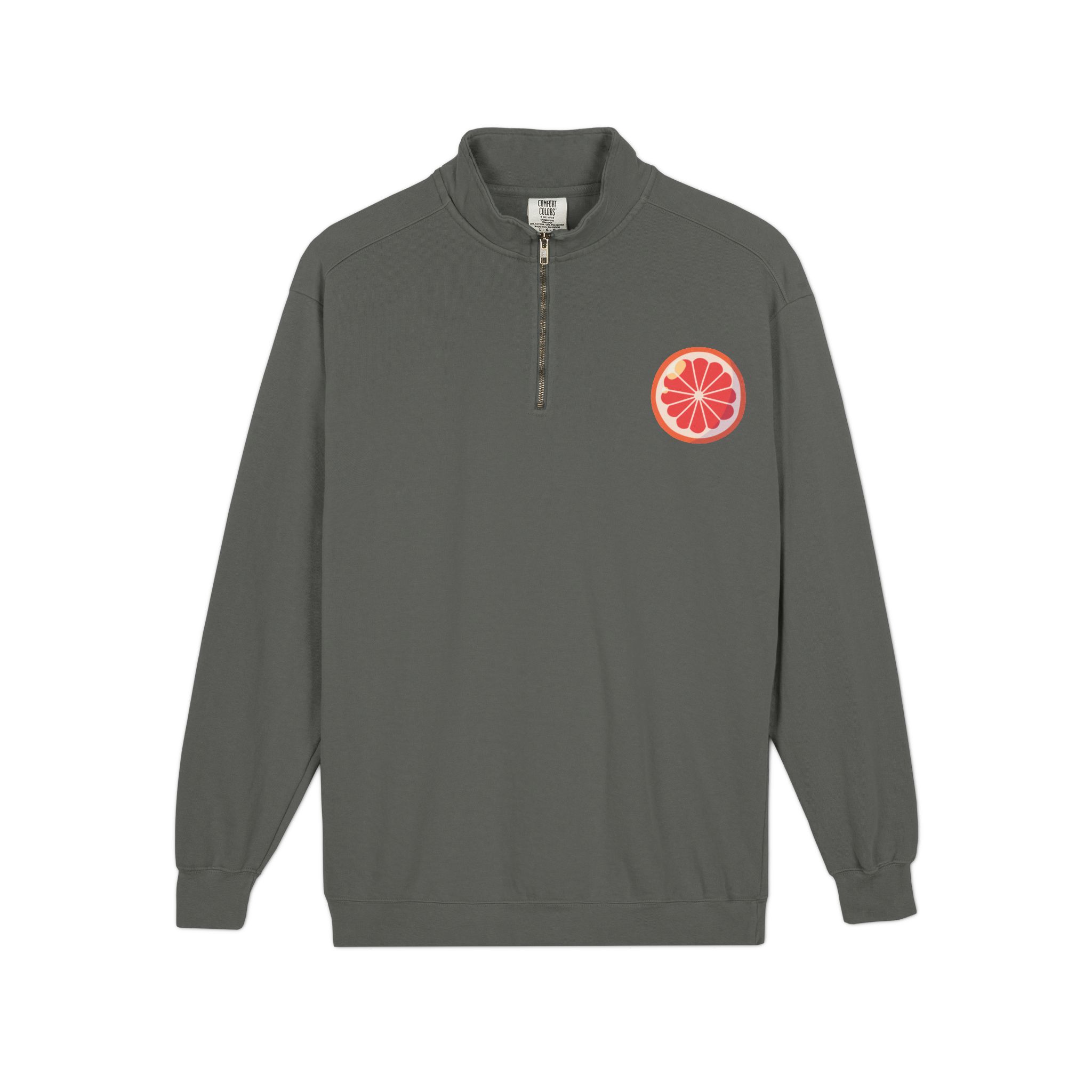 grapefruit patch quarter‑zip sweatshirt grapefruit patch quarter‑zip sweatshirt