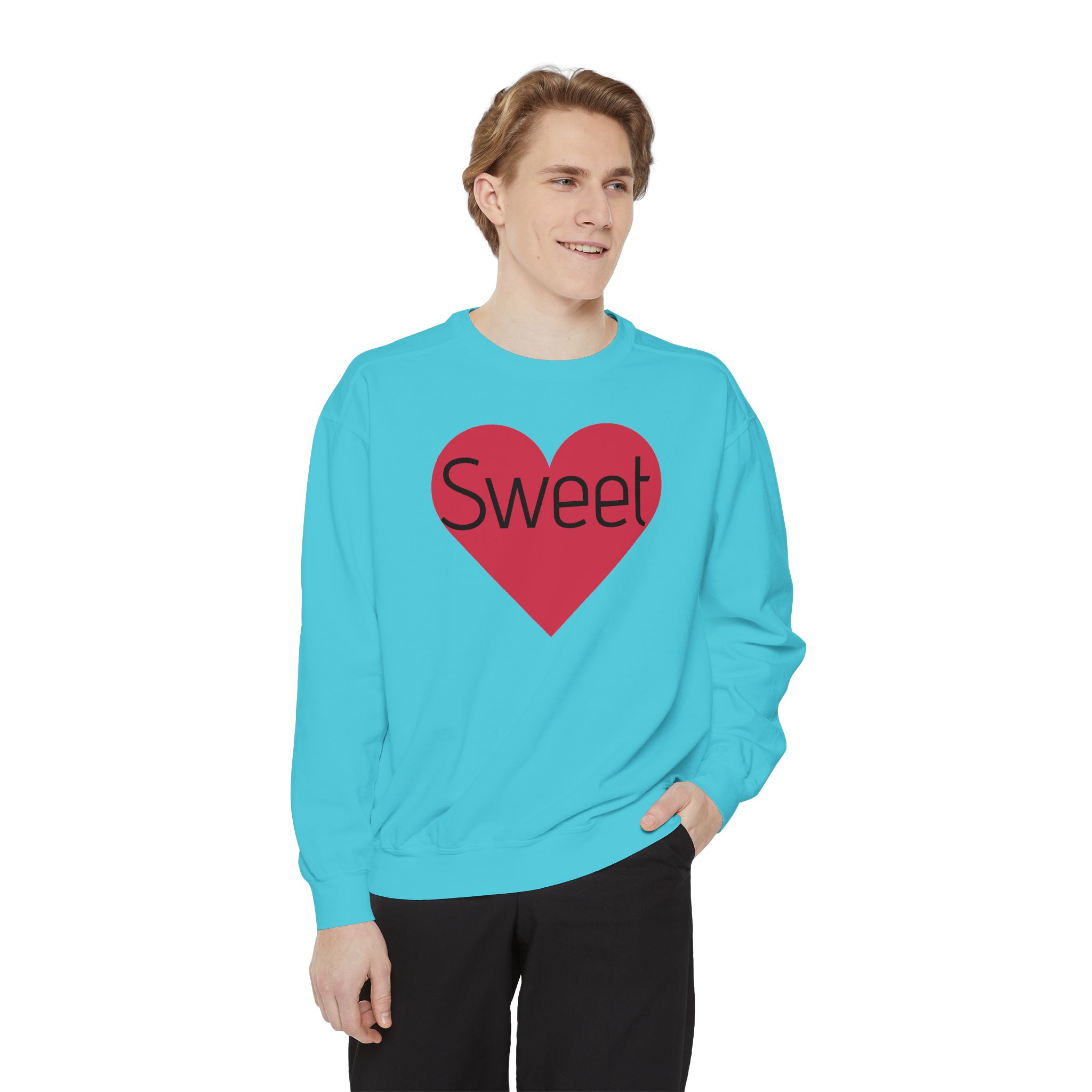 sweatshirt — heart graphic "you are literally the only person i like" — funny valentine's crewneck sweatshirt — heart graphic "you are literally the only person i like" — funny valentine's crewneck