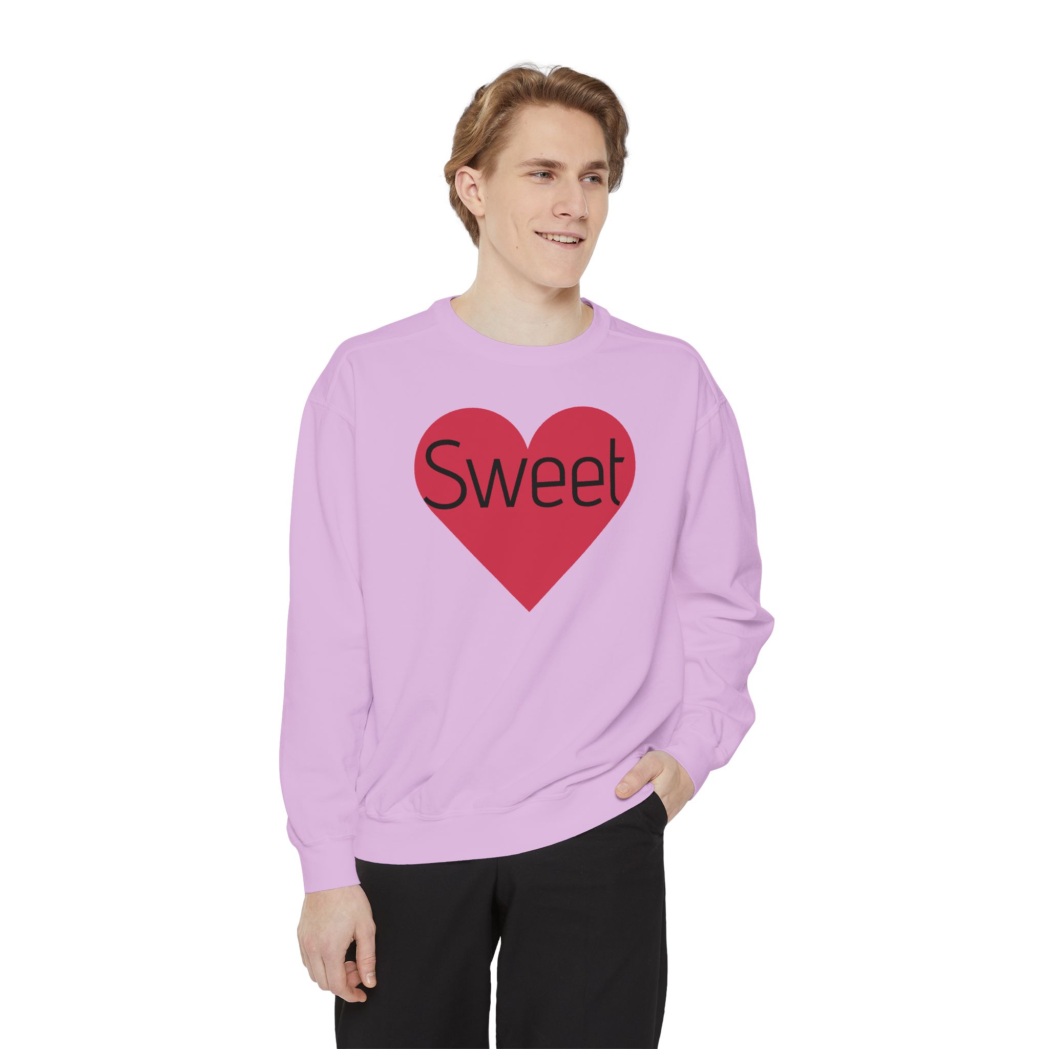 sweatshirt — heart graphic "you are literally the only person i like" — funny valentine's crewneck sweatshirt — heart graphic "you are literally the only person i like" — funny valentine's crewneck