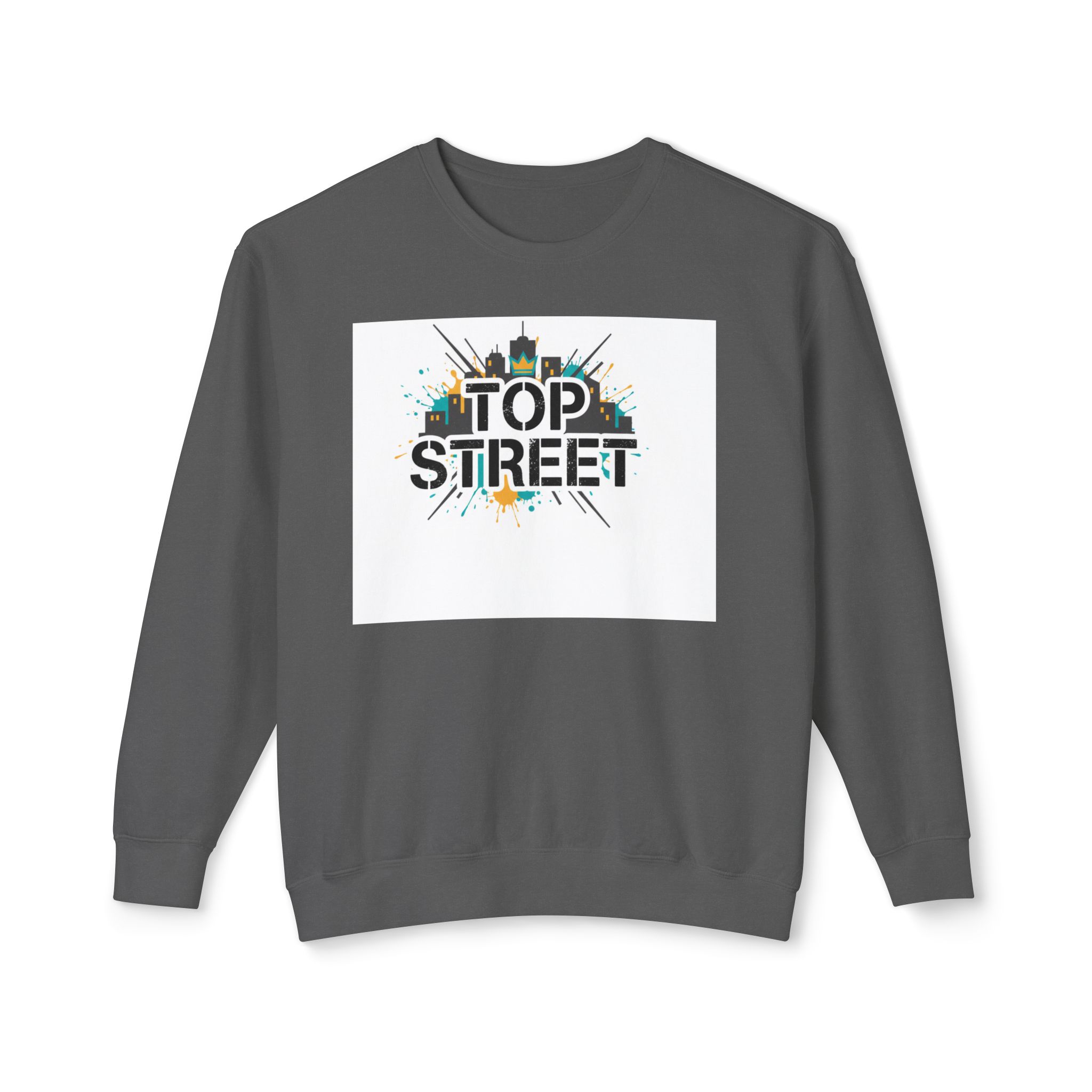top street crewneck sweatshirt — urban skyline graphic top street crewneck sweatshirt — urban skyline graphic