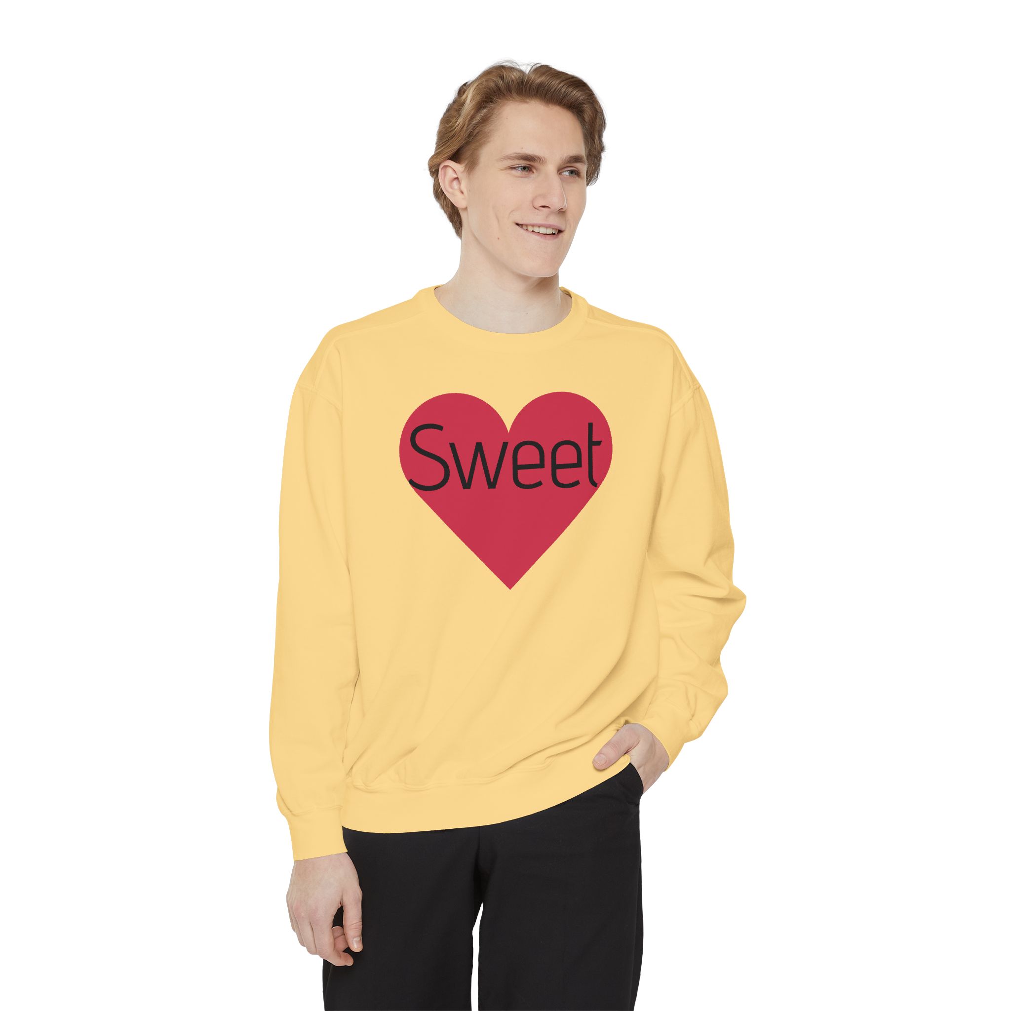 sweatshirt — heart graphic "you are literally the only person i like" — funny valentine's crewneck sweatshirt — heart graphic "you are literally the only person i like" — funny valentine's crewneck