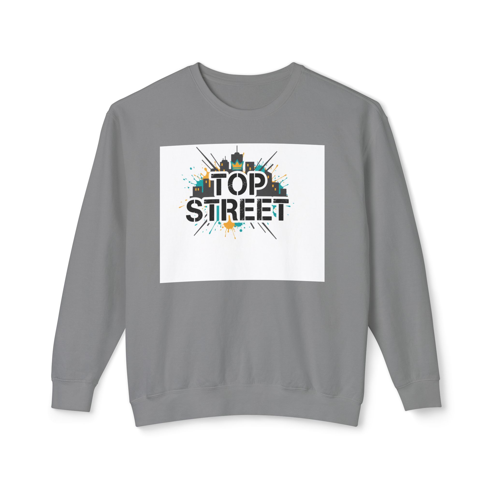 top street crewneck sweatshirt — urban skyline graphic top street crewneck sweatshirt — urban skyline graphic