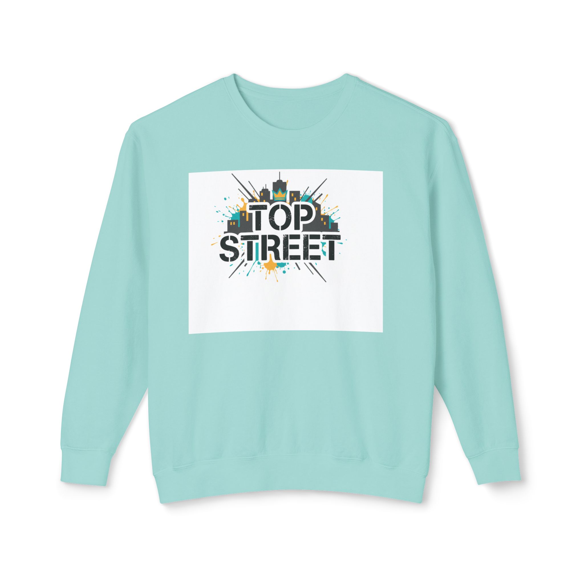 top street crewneck sweatshirt — urban skyline graphic top street crewneck sweatshirt — urban skyline graphic