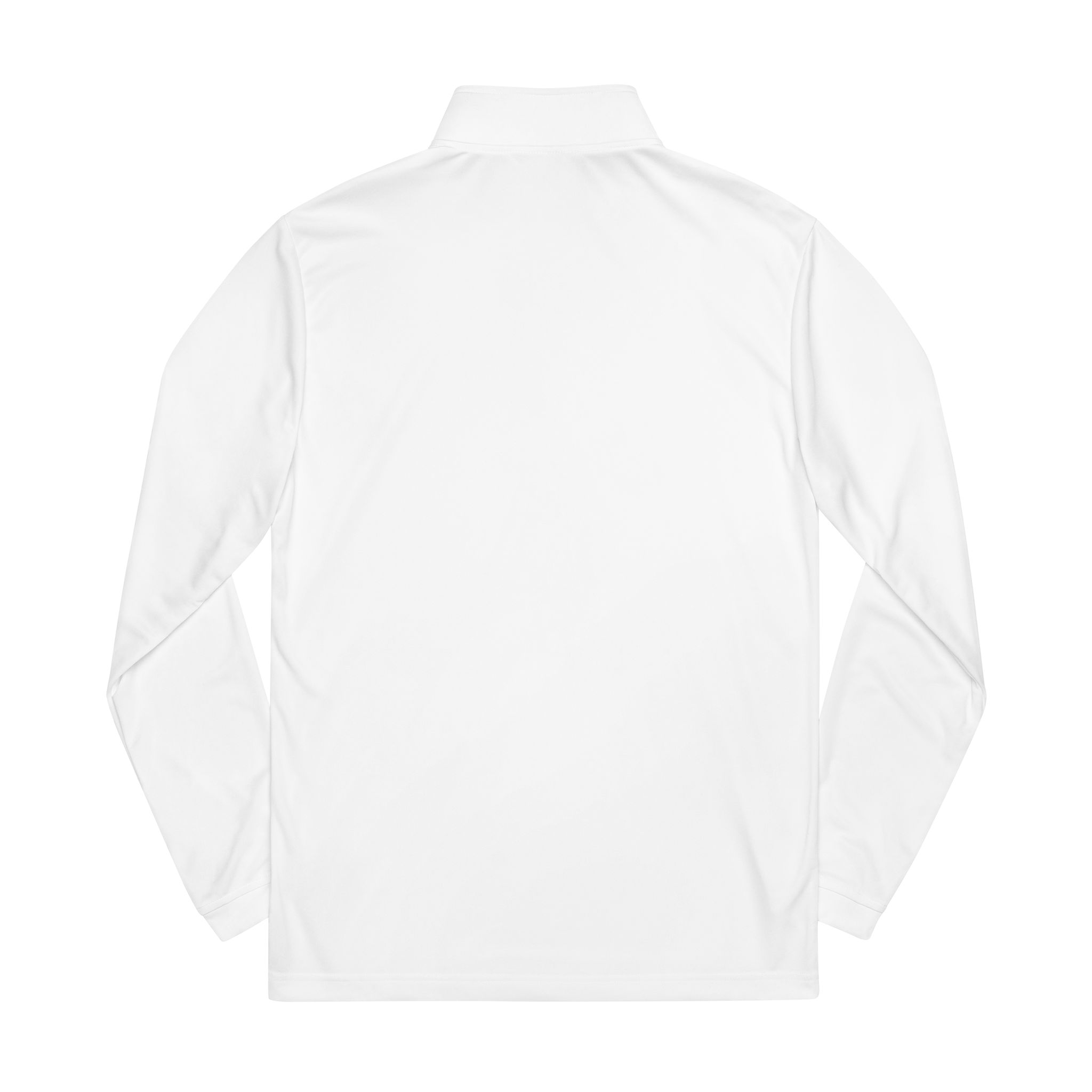 white adidas quarter zip pullover — embroidered logo performance top white adidas quarter zip pullover — embroidered logo performance top
