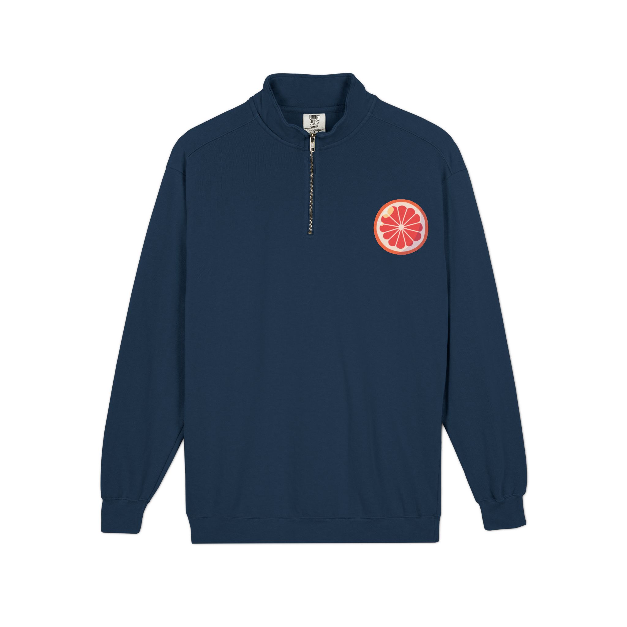 grapefruit patch quarter‑zip sweatshirt grapefruit patch quarter‑zip sweatshirt