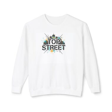 top street crewneck sweatshirt — urban skyline graphic