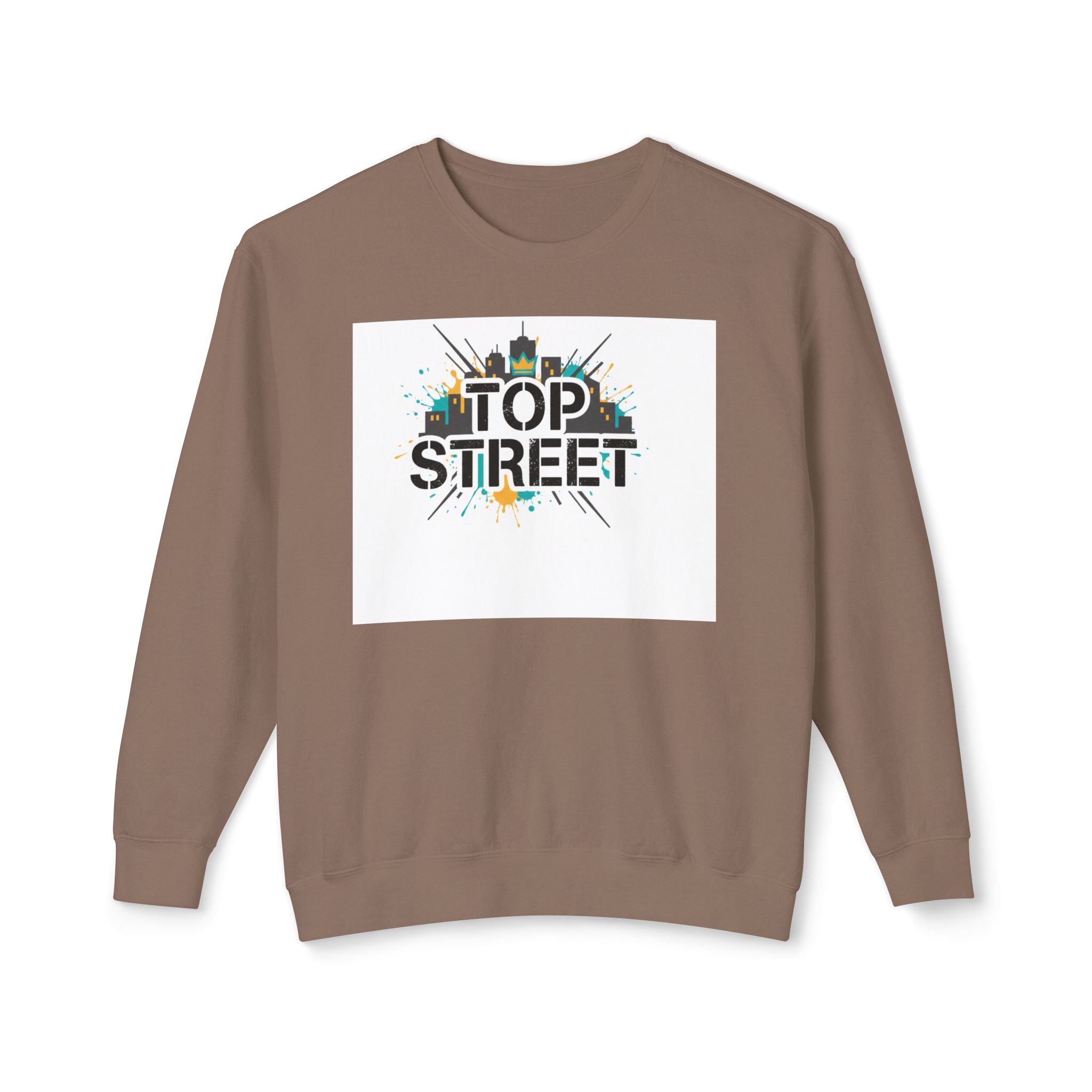 top street crewneck sweatshirt — urban skyline graphic top street crewneck sweatshirt — urban skyline graphic