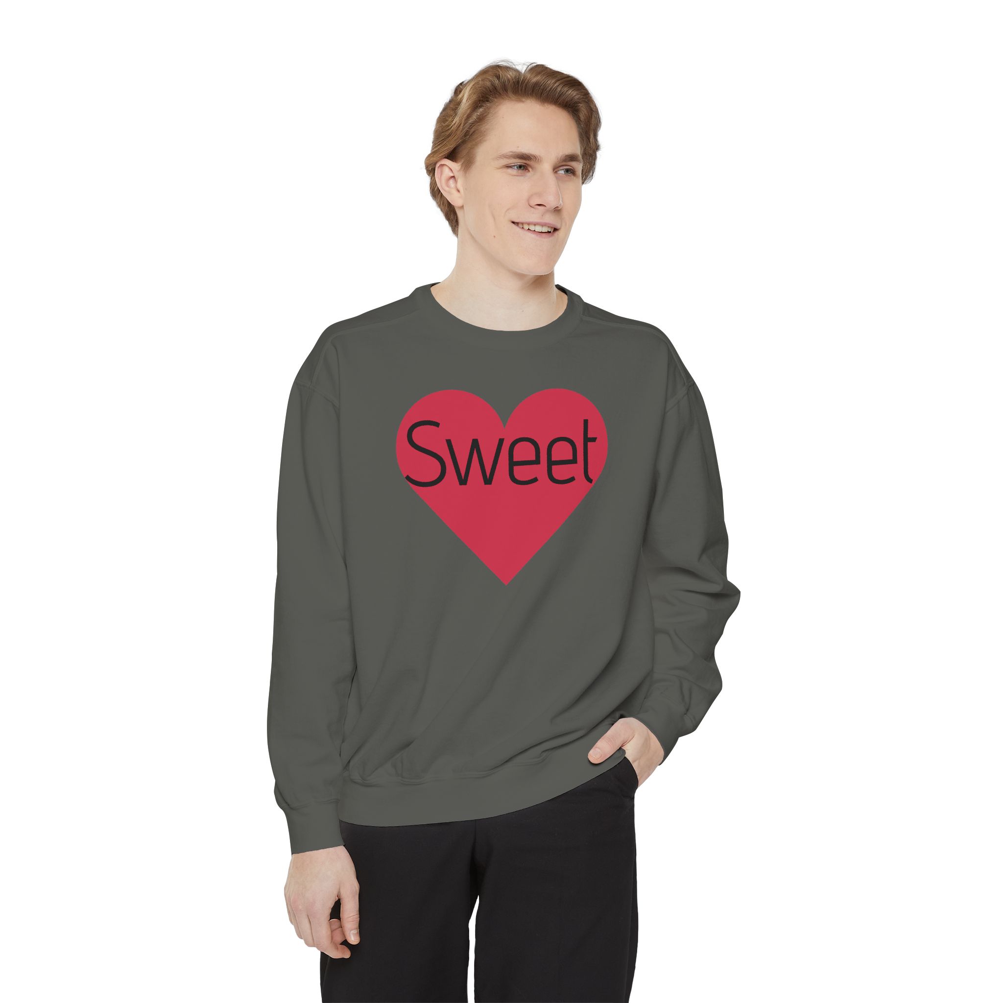 sweatshirt — heart graphic "you are literally the only person i like" — funny valentine's crewneck sweatshirt — heart graphic "you are literally the only person i like" — funny valentine's crewneck