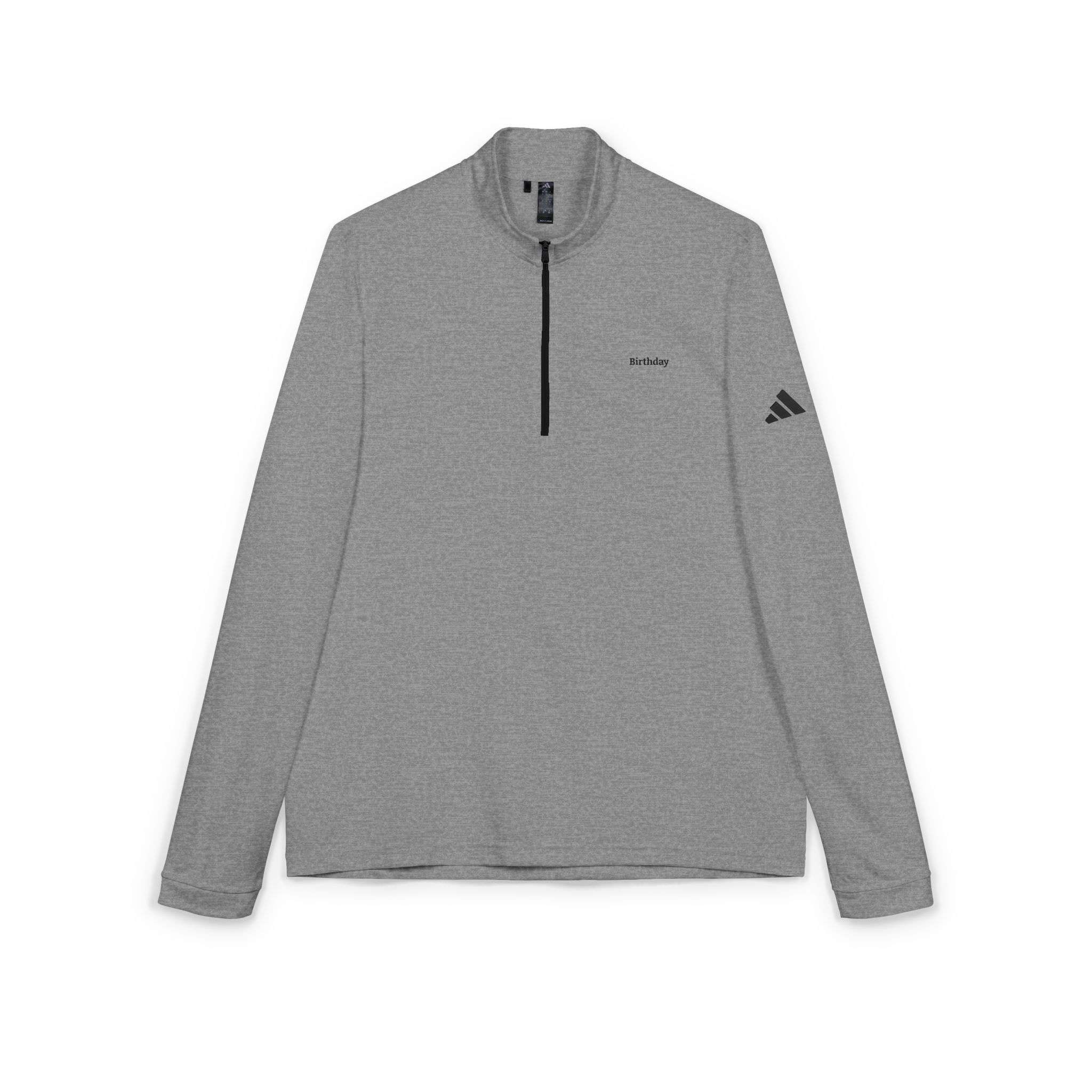 white adidas quarter zip pullover — embroidered logo performance top white adidas quarter zip pullover — embroidered logo performance top