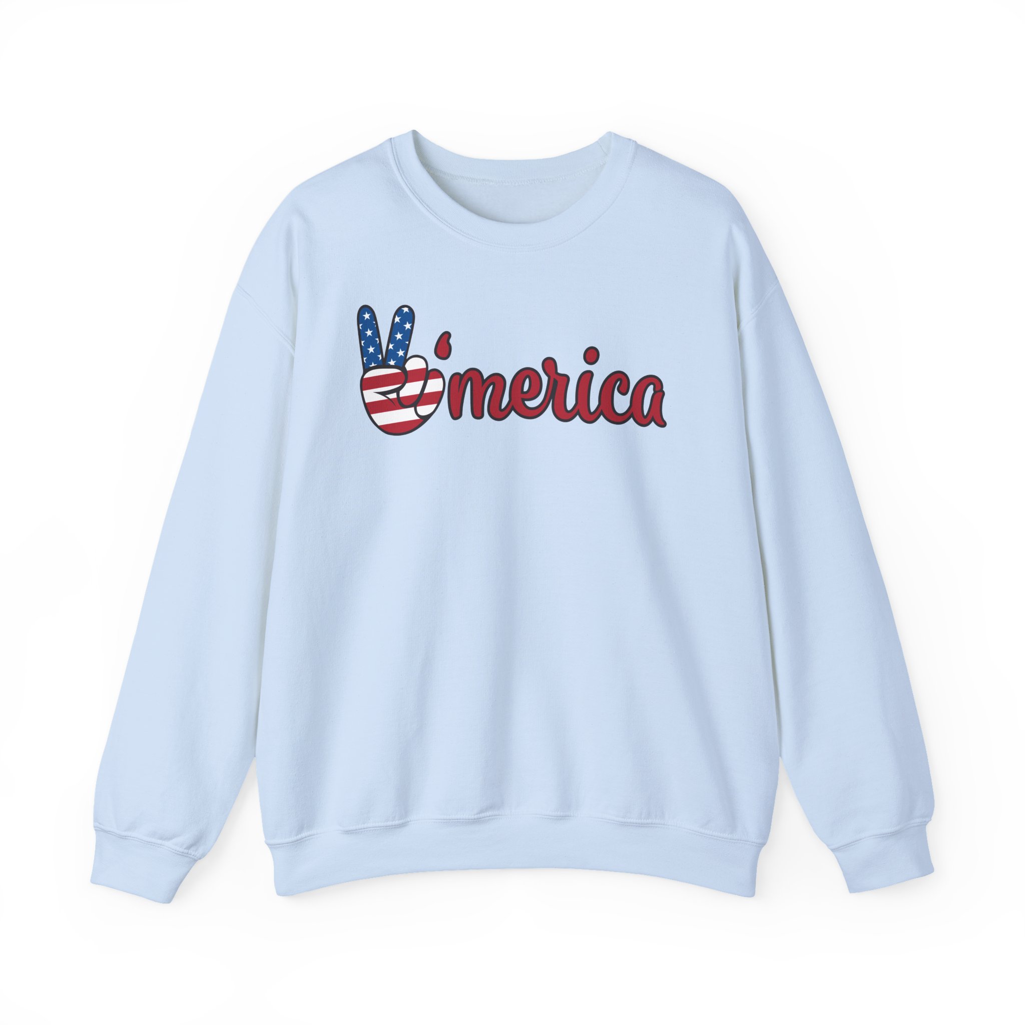'merica peace sign sweatshirt — patriotic 4th of july crewneck 'merica peace sign sweatshirt — patriotic 4th of july crewneck