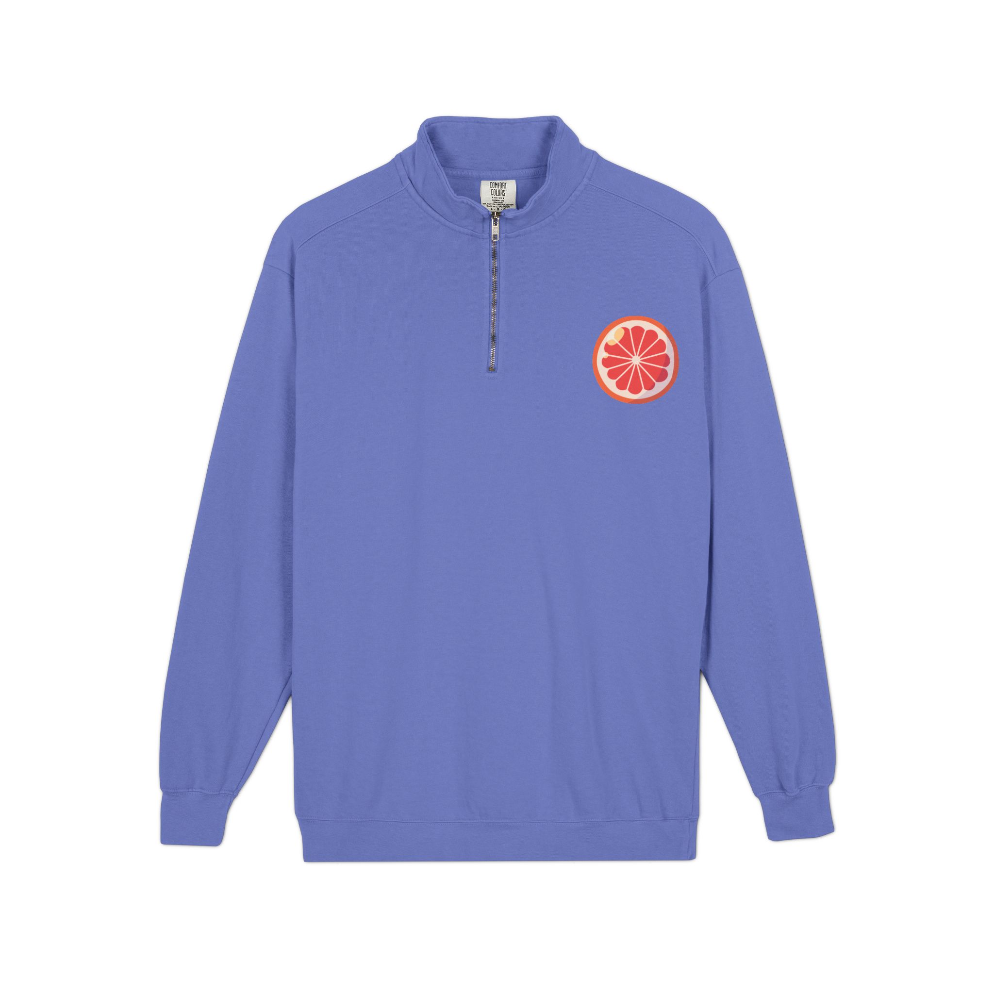 grapefruit patch quarter‑zip sweatshirt grapefruit patch quarter‑zip sweatshirt