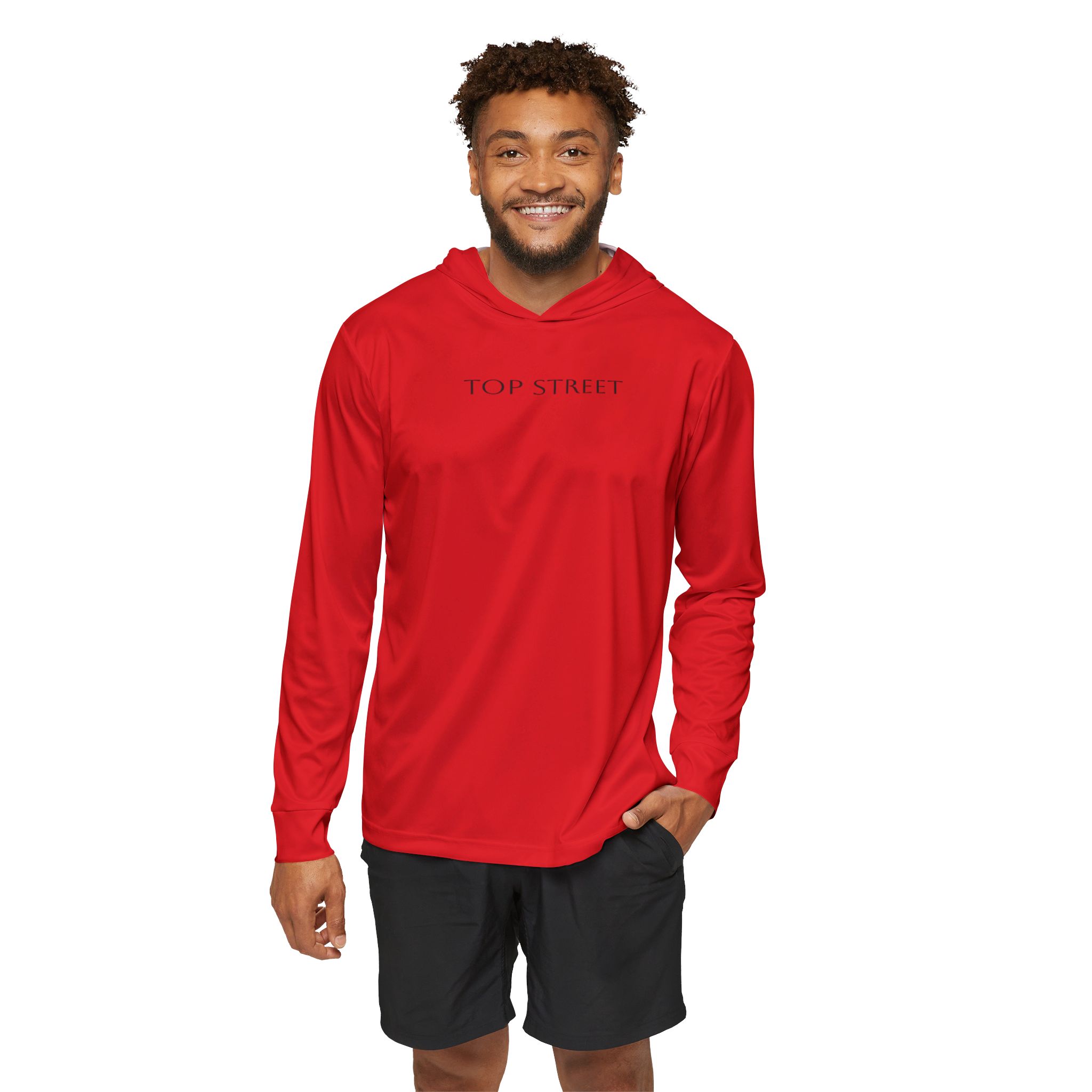 top street men's sports warmup hoodie — lightweight athletic hooded pullover top street men's sports warmup hoodie — lightweight athletic hooded pullover