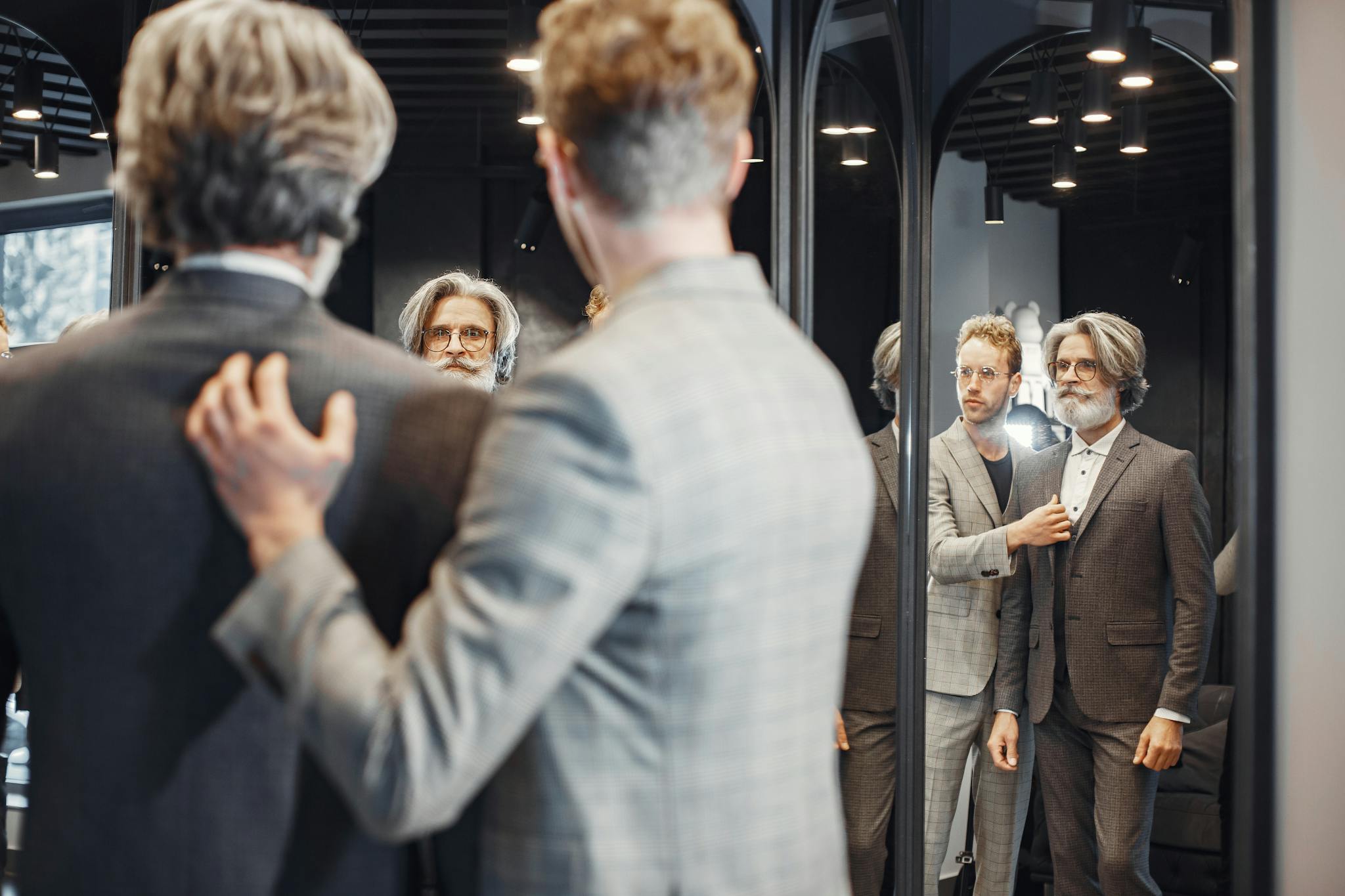 Crafting the Perfect Blog Structure: A Guide for Effective Blogging Two Stylish Men In Suits Observing Their